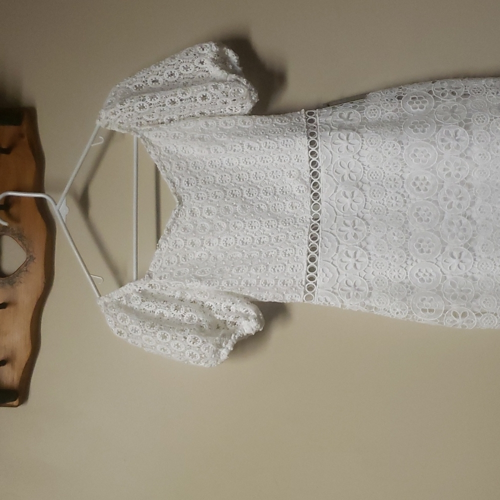 Express White Lace Dress XS